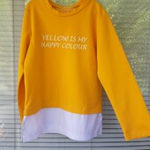 Модна стильна кофтинка з рубашкою (обманка) на 7-8 років