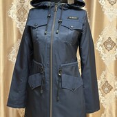 Жіноча парка синього кольору, підійде на Хс-с