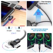 Новий поворотний кабель для швидкої зарядки Type-C.