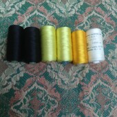 Нитки яркие 1000м. Вискоза, Хлопок✓1 шт.на выбор✓