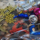 Остаток , всё, что на фото! 18 штук Ёлочные подвески, для мини ёлки