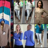 Кофта крупной вязки,кардиган вязаный на пуговицах--цвет на выбор