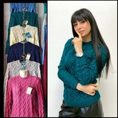 Ажурный женский свитер разные цвета новинки сезона