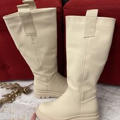 Високі чоботи із еко шкіри,від About You,розміри 40,41