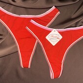 Жіночі високі труси-стрінги, червоні S-L