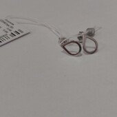 Срібні сережки-пусети Капелька