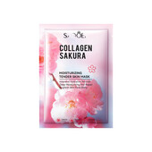 Тканинна колагенова маска для обличчя з сакурою Sadoer collagen sakura 25 г