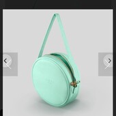 Стильна кругла сумочка/косметичка KIKO Milano у ніжному м'ятному кольорі.