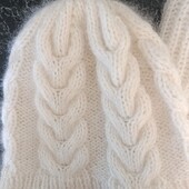 Вязаный комплект шапка+снуд