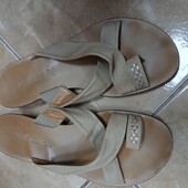 Шлепанцы,шлепки,босоножки, бренд Австрии, качество, кожа,р.41.