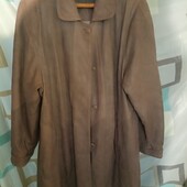 Шкіряна куртка плащ довгий утеплений.Єврозима