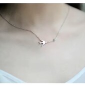 Срібний ланцюжок з ластівкою 925