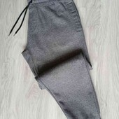 Dunnes stores теплые штаны джоггеры цвет серый меланж размер L