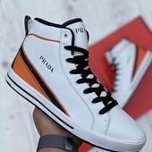 Женские Кожаные Хайтопы. Prada. Индонезия.