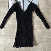 Бесшовное сексуальное платье сетка