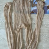 Тонкие бежевые колготки без шортиков