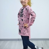 Туника с котиками двухнитка, качесво!