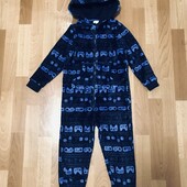 Теплая флисовая пижама слип