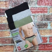 Арт.0414 набір чоловічі трусики бріфи(сліпи) 3шт від livergy разміlр євро l/6