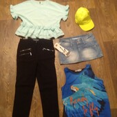 Комплект одним лотом.майка и т.д.