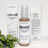 Оригінал, 100 мл Тональний крем колагеном Enough 3in1 Collagen whitening moisture foundation тон 23
