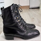 Шкіряні, італійські черевички на каблучку, 39 р.