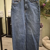 Юбка джинсовая с разрезом спереди