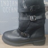 Шкіряні теплі сапожки жіночі.