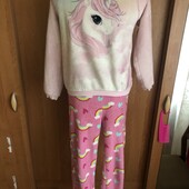 Пижама, комплект, костюм, 8-9 р 134 см. единорог. H&M. unicorn. в ідеалі