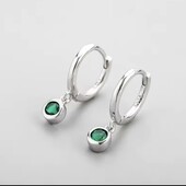 Срібні сережки з цирконом 925