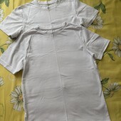 Дві фірмові білосніжні бавовняні футболки