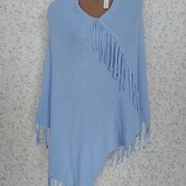 #19 Тёплое уютное пончо р-р универсальный