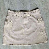 Primark брендовая стильная джинсовая юбка /карго размер S M евро 38/40