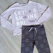 Dunnes stores брендовый новый хлопковый комплект реглан + штанишки на рост 140/146 см