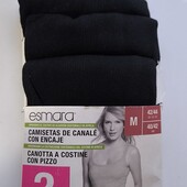 3 шт. Женская майка на тоненьких брительках от Esmara, М, рубчик , набор 3 шт.