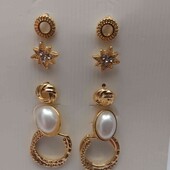 Набір сережок Trendz "Шик у деталях" — 4 пари