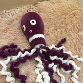 Дитяча вʼязана іграшка восьминіг Handmade