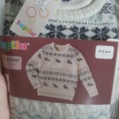 Чудовий Новорічний светр Lupilu в упаковці 110/116