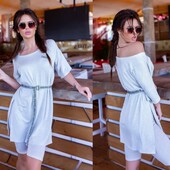 Жіночий літній костюм з велосипедками (женский летний костюм)