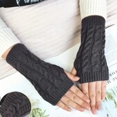 Мітенки рукавиці без пальців колір темно-сірий