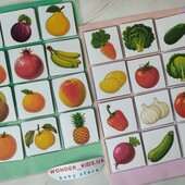 Тіньове лото овочі та фрукти, комплект