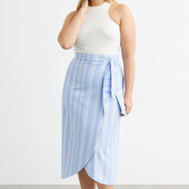 ♕ Спідниця з запахом у смужку від tchibo, розмір наш 46-48(40/42 євро)