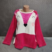 Симпатичная плюшевая кофточка/ верх от пижамы на девушку, р.M/L