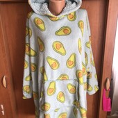 Меховушка, плюшева туника, кофта, худи, 2-3XL. F&F. слип, пижама