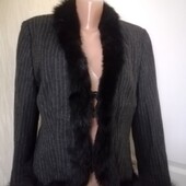 шикарний кардиган з опушкою кролика р. 48/50