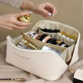 Косметичка великого розміру колір білий