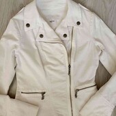 Tripp nyc стильный пиджак/косуха микровельвет цвет айвори размер S M нюанс