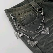 Підвіска, готика, оздоба моль, череп, ланцюг, на джинси, сумку, рюкзак, хіпхоп