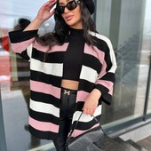 Женский вязаный кардиган оверсайз