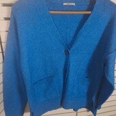 Tu uk10 меланж синій оверсайз кардиган